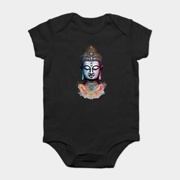Wheel Of Life Buddhism Baby Bodysuit by animegirlnft